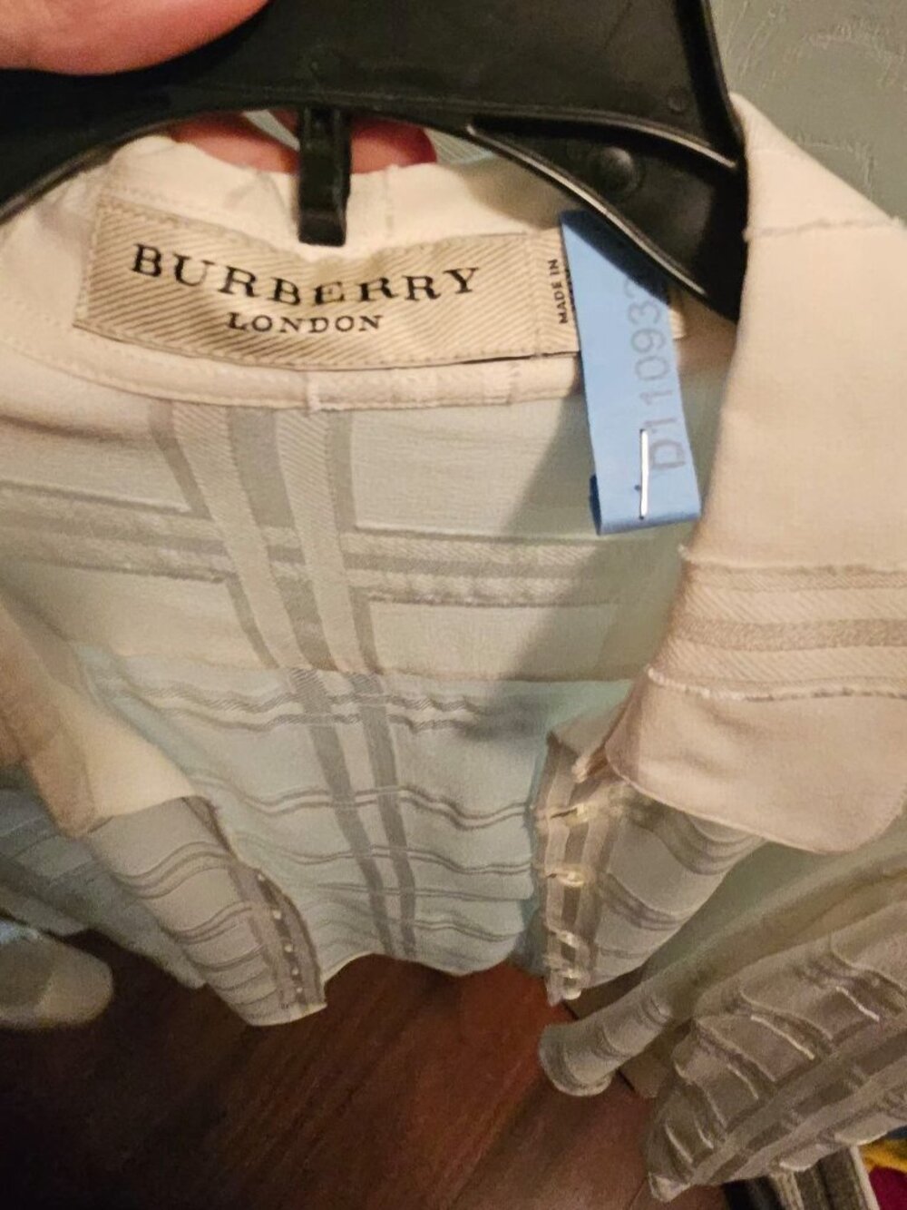 Burberry Semi-sheer button down Blouse